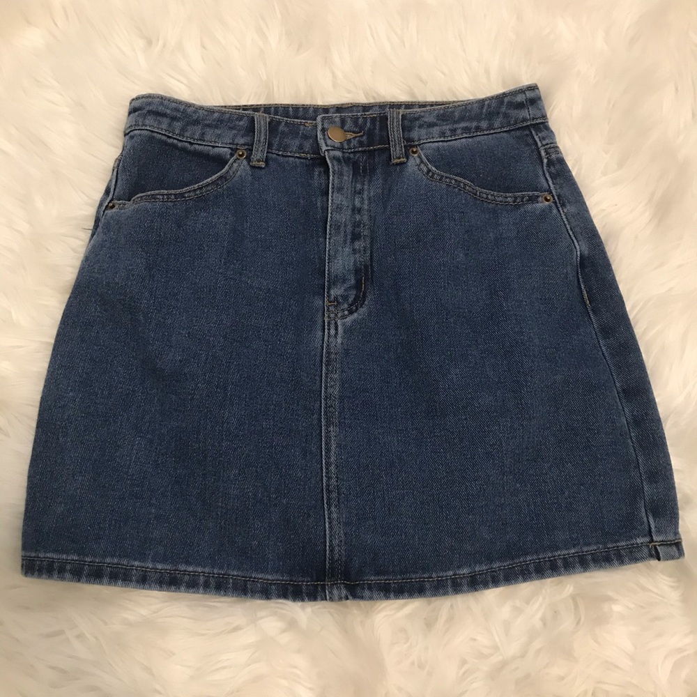 f21 denim mini skirt - Picture 2 of 5